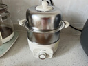 ankale煮蛋器 家用雙層304全鋼蒸艙蒸蛋器 定時自動斷電小型蒸鍋迷你電蒸鍋燉蒸煮一體 AJL-ZD13帶蒸碗 曬單實拍圖