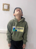 G.DUCKKIDS小黃鴨男童衛(wèi)衣春秋款2025新款中大兒童秋裝打底衫連帽卡卡西衣服 綠色 130 建議7~8歲【120-130cm】cm 曬單實(shí)拍圖