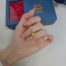 中國黃金（CHINA GOLD）穗穗平安18K黃金手鏈女金手環(huán)手飾38婦女神節禮物女朋友老婆生日 18k麥穗吊珠手鏈 曬單實(shí)拍圖