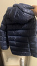 保姆鵝 兒童羽絨服男童女童冬季外套寶寶超輕保暖童裝冬裝 黑藍(lán) 130 曬單實(shí)拍圖