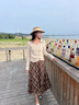 香影美拉德咖色格紋半身裙女2025秋裝新款獨特別致不規(guī)則高腰裙子 咖色 S 曬單實拍圖
