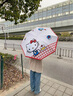 心楠三麗鷗HelloKitty雨傘女晴雨兩用高顏值可愛學(xué)生遮陽傘kt貓?zhí)杺?紅傘柄一只kt貓紅邊傘 8骨 曬單實拍圖