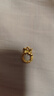 Lossot七夕禮物女足金在逃公主黃金吊墜女項(xiàng)鏈5D硬金蝴蝶結(jié)平安扣掛墜 曬單實(shí)拍圖