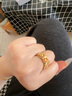 QMXD中古鳶尾花蕾絲戒指女輕奢小眾高級(jí)感食指戒指仿沙金久不掉色禮物 鳶尾花蕾絲戒指單只/開口戒 曬單實(shí)拍圖