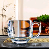 原礦水晶石頭杯水晶杯玉石茶杯高檔水杯輕奢玻璃杯原石手工帶蓋 透明【水晶玻璃】377ml4只 曬單實(shí)拍圖