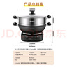 美菱 （MeiLing）電炒鍋全新升級大開關(guān)旋鈕定時多功能電蒸鍋家用大容量鑄鐵電炒蒸煮一體炒菜電火鍋 【全新升級】32cm一鍋一籠（適3-5人）10L 曬單實拍圖
