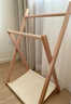 藝世界實(shí)木掛衣架臥室落地式衣帽架家用簡(jiǎn)易室內床頭邊放脫下的衣服神器 【全櫸木】原木色40cm可折疊 曬單實(shí)拍圖