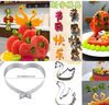 水果生日快樂(lè )模具愛(ài)心伸縮天鵝壓花模具一體成型冷菜宴會(huì ) 套組心形圈+一對天鵝+節生日快 430食品級不銹鋼 曬單實(shí)拍圖