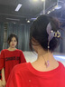 卡瑪倫（KAMALUN）刺繡葉子發(fā)夾女后腦勺鯊魚(yú)夾大號抓夾2025新款高端頭飾送女友禮物 紫色【不刻字】 曬單實(shí)拍圖