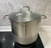 Momscook 304不銹鋼湯鍋 深湯鍋高湯鍋煮鍋湯鍋家用商用鍋 電磁爐燃氣通用 28x22CM【食品級加厚鋼】 28cm 曬單實拍圖