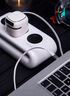HD65W機(jī)器人氮化鎵自帶伸縮線充電器30W多口充電頭適用蘋(píng)果華為筆記本電腦iPhone16Promax手機(jī)快充頭 活力白【1條1.5米65W雙C線】 曬單實(shí)拍圖