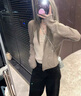 微光里 韓系輕薄上衣女卷邊軟糯外搭女春2025時(shí)髦百搭短款顯瘦針織開(kāi)衫 【燕麥色針織衫】S 曬單實(shí)拍圖