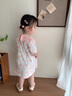 G.DUCKKIDS小黃鴨童裝女童連衣裙夏季2024兒童裙子寶寶周歲禮服生日公主裙夏 紅色 90 建議1~2歲【 80-90cm】 曬單實(shí)拍圖