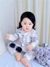 2件 0-18月嬰兒衣服春秋夏季純棉寶寶連體衣男女長(zhǎng)袖哈衣外出秋裝 長(zhǎng)袖（葡萄熊+紫色小蘑菇） 66cm 曬單實(shí)拍圖