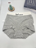 貓人內褲女士高腰純棉小平角褲10A抑菌女生大碼包臀打底女款四角短褲 (3條裝)白色+灰色+黑色 L 【建議：100~120斤】 曬單實(shí)拍圖