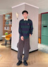 Teenie Weenie Men小熊男裝休閑寬松簡(jiǎn)約條紋提花翻領(lǐng)針織衫 獵人綠 M 曬單實(shí)拍圖