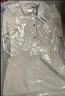 太平鳥女裝連衣裙氣質(zhì)翻領(lǐng)襯衫裙夏工裝法式復(fù)古短款 米色 L 曬單實(shí)拍圖