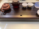 瀾春江實(shí)木茶盤家用簡約辦公室黑檀木茶臺茶海盛水蓄水小茶臺水杯托盤 黑檀木茶盤【35*32】 曬單實(shí)拍圖