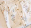 嫚熙（EMXEE）春秋季彈力絲麻棉月子服孕婦哺乳睡衣產(chǎn)婦產(chǎn)后家居服 綺幻花信-兩件套 M 曬單實拍圖