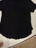 UR2026春季新款女裝休閑簡(jiǎn)約木耳邊修身短袖T恤UYY450059+ 正黑 L 曬單實(shí)拍圖