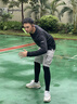 李寧（LI-NING）防曬腿套男新款冰絲護腿上冰袖馬拉松電動車戶外釣魚夏季騎行裝備 黑色腿套【UPF50+涼感防曬】 曬單實拍圖