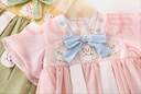 巴厘小豬【斷碼清倉(cāng)】漢服女童連衣裙夏裝超仙禮服兒童甜美公主裙夏季短袖 粉色 100 cm 曬單實(shí)拍圖