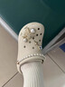卡駱馳crocs蝴蝶珍珠泡芙洞洞鞋時(shí)尚百搭包頭女鞋|211539 骨白色-2Y2 39 (240mm) 曬單實(shí)拍圖