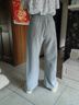 Monster Guardians運動褲女 秋冬加絨雙色寬松百搭運動長褲 Textured Grey 淺花灰 L 曬單實拍圖