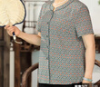 大唐夫人中老年人夏裝短袖襯衫女奶奶開(kāi)衫媽媽款春秋季圓領(lǐng)老人太太衣服 曬單實(shí)拍圖
