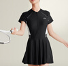 李寧（LI-NING）泳衣女連體裙式游泳衣遮肚顯瘦抗氯速干溫泉泳裝546 黑色 XXXL  曬單實(shí)拍圖
