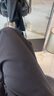 MMOPTOP復(fù)古垂感三本針西褲子男士春夏季薄款寬松直筒休閑褲YK22黑色3XL 曬單實(shí)拍圖