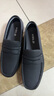 VOLO犀牛男鞋豆豆鞋男士軟皮軟底商務(wù)休閑皮鞋一腳蹬懶人鞋 黑色 42  曬單實(shí)拍圖