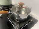 WCZ德國(guó)316L不銹鋼雪平鍋家用加厚煮奶鍋無(wú)涂層寶寶輔食鍋泡面煮面鍋 18cm【食品級(jí)304，加厚五層鋼】 1寸 曬單實(shí)拍圖