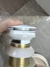 潛水艇（Submarine）洗手盆下水管 防臭防蟲 臉盆面盆洗手池下水管套裝 臺盆下水器 白色-帶溢水孔-黃銅下水器套裝 曬單實拍圖