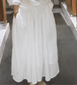 無印良品（MUJI）女式 強(qiáng)捻 抽褶裙 長(zhǎng)半身裙女裙子女裝格子裙25年夏季BE1VEC5S 米白色 L （165/70A） 曬單實(shí)拍圖