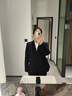 威世品夏季西裝套裝女薄款短袖氣質(zhì)職業(yè)正裝通勤酒店經(jīng)理珠寶金店工作服 藏藍色短袖西裝 XL 建議118-127斤 曬單實(shí)拍圖