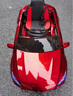 迪特萌兒童電動(dòng)車(chē)遙控四輪汽車(chē)寶寶禮物小孩玩具車(chē)可坐人搖擺車(chē)周歲生日 烤漆紅遙控搖擺雙驅6V7A皮座硬輪 曬單實(shí)拍圖