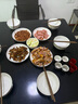 賀川屋陶瓷碗日式釉下彩6英寸面碗家用飯碗套裝 4只裝 蘭亭序 曬單實(shí)拍圖
