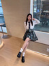 啄木鳥厚底小皮鞋女25年春夏季新款英倫風(fēng)單鞋女日系jk配裙子百搭樂福鞋 黑色 37 (235mm) 曬單實(shí)拍圖