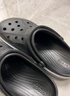 卡駱馳crocs洞洞鞋貝雅卡駱班輕便耐磨一腳蹬休閑鞋|205089 黑色/白色-066 41 /42(260mm) 曬單實(shí)拍圖