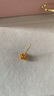 周大福鏤空爆閃方糖星星足金黃金耳飾耳釘(工費(fèi)260)約1.8g EOF1673 曬單實(shí)拍圖