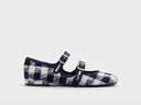 CHARLES&KEITH漆皮格紋平底圓頭瑪麗珍鞋CK1-70580263 DARK BLUE深藍(lán)色 38 (245) 曬單實(shí)拍圖