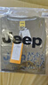 吉普（JEEP）【7A抗菌】100%純棉T恤男士短袖夏季寬松透氣衣服男裝 土黃 2XL 曬單實(shí)拍圖