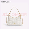 蔻馳（COACH）【品牌直供】女士LAUREL中號經(jīng)典標志單肩斜挎包 象牙白色 曬單實拍圖