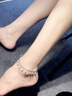 傾愛 925銀珠簾腳鏈鈴鐺轉(zhuǎn)運時尚中國古風(fēng)飾品送女友七夕禮物 珠簾鈴鐺腳鏈 曬單實拍圖