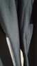 藍語大碼氣質(zhì)v領(lǐng)短袖上衣仿牛仔直筒闊腿褲夏季女裝顯瘦通勤套裝 藍色上衣 2XL 曬單實拍圖