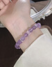 Grace Girl紫水晶手鏈女冰冰招財手串轉運珠串小眾送女友媽媽生日禮物新年 紫水晶手串+輕奢禮盒 曬單實(shí)拍圖