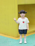 幼歌（YOUGE）夏季親膚透氣水果短袖T恤寬松卡通褲子時(shí)尚寶寶套裝 米白 上衣 100 cm 曬單實(shí)拍圖