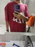 森馬（Semir）白色重磅2025純棉短袖男士t恤夏季新款美式大碼寬松潮牌潮流體恤 酒紅色230克純棉 2XL (建議140-160斤) 曬單實拍圖
