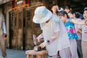moodytiger兒童防曬帽透氣夏季男童帽子可拆卸戶外多功能女童遮陽帽漁夫帽 氤夢粉 曬單實拍圖